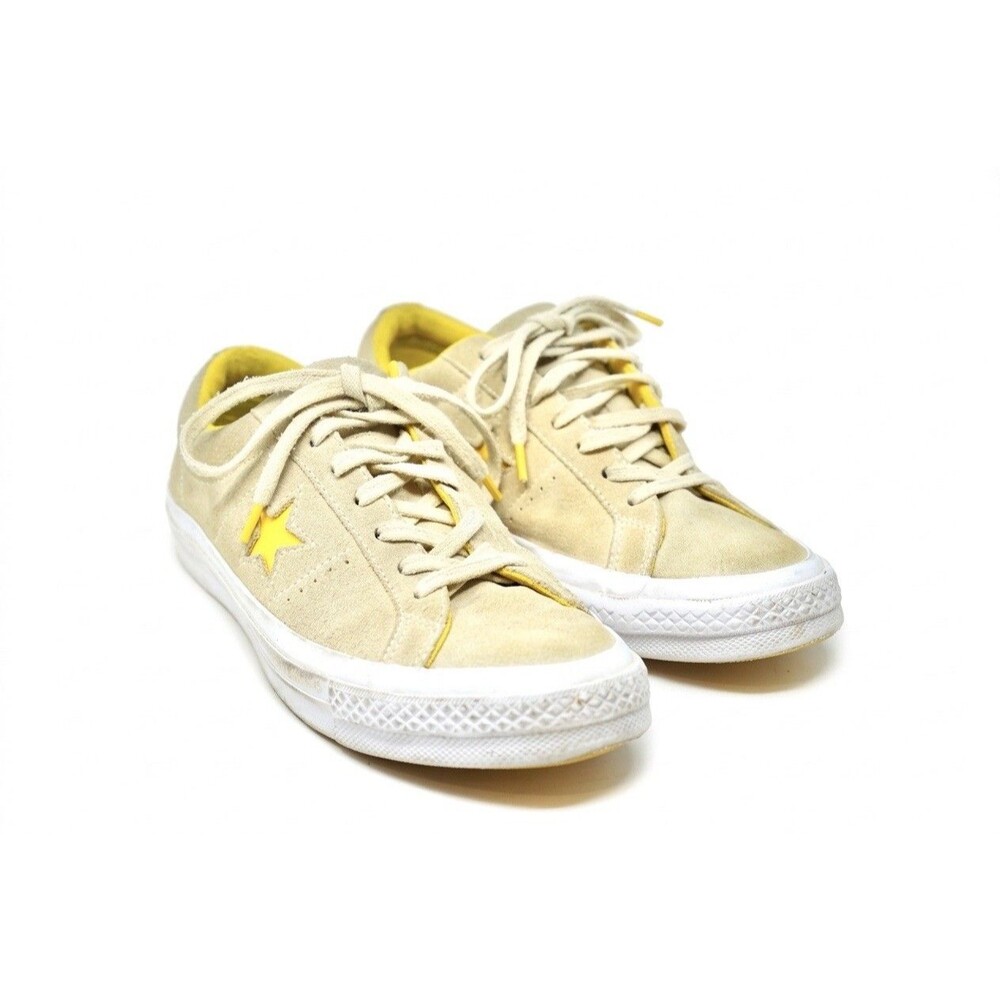 Converse One Star Suede OX Vanilla Solar Power Men’s Size 8 Sneakers Yellow Star